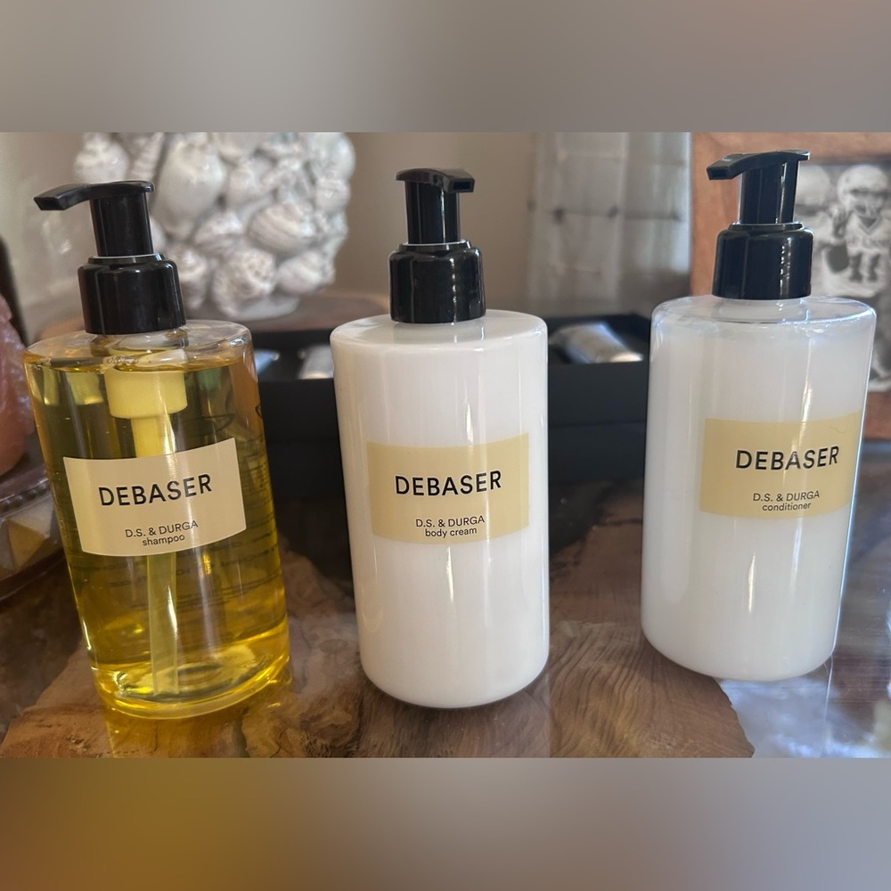 New - D.S. & Durga, Shampoo, Cond, Body Lotion-300 ml each. Lotion retails  $90